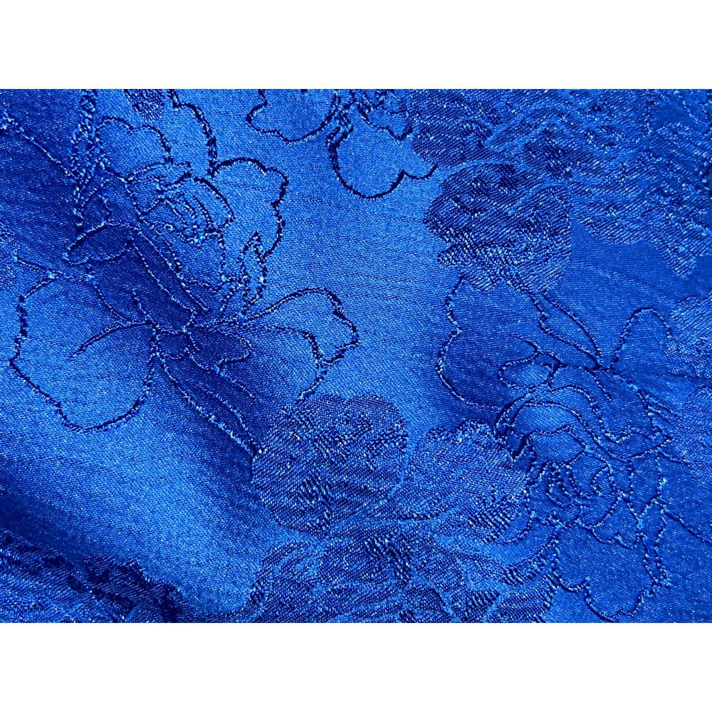 Perfectly Flirtatious Blue Floral Jacquard Tie-Back Mini Dress Size Medium NWT - Picture 5 of 11